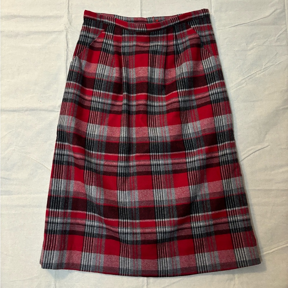 Cottagecore Plaid Skirt w/ Pockets